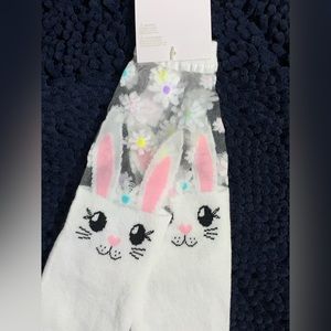 Easter Bunny Sheer Crew Socks
